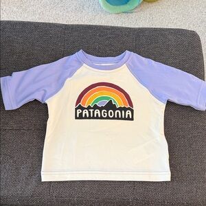 Patagonia Infant Baselayer in Purple and White
